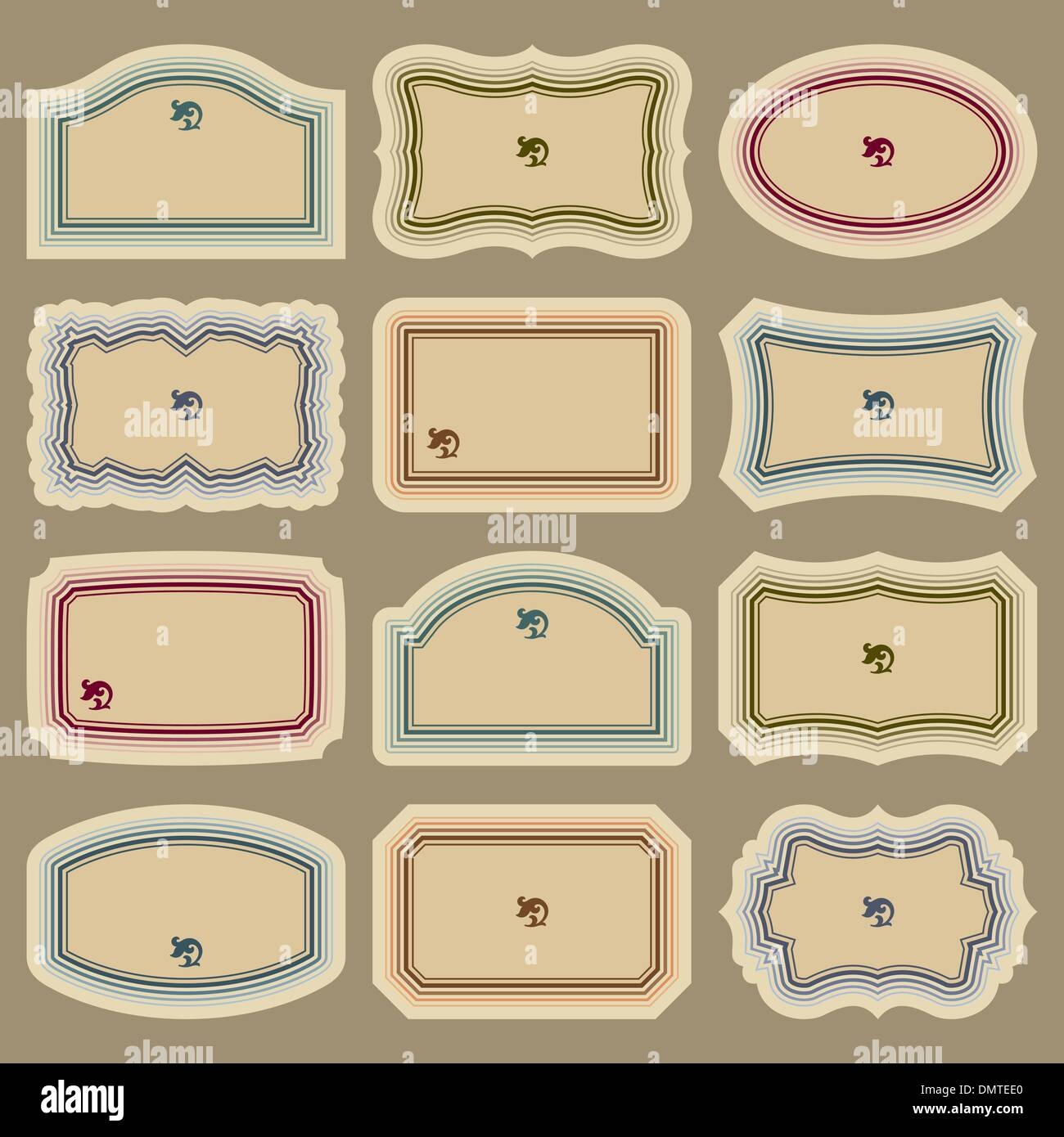Blank Vintage Labels Set vector Stock Vector Image Art Alamy Blank Vintage Labels Set vector Stock Vector Image Art Alamy