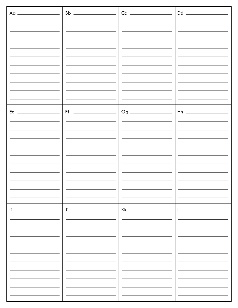 Blank Word Wall Templates Printable Teaching Resources