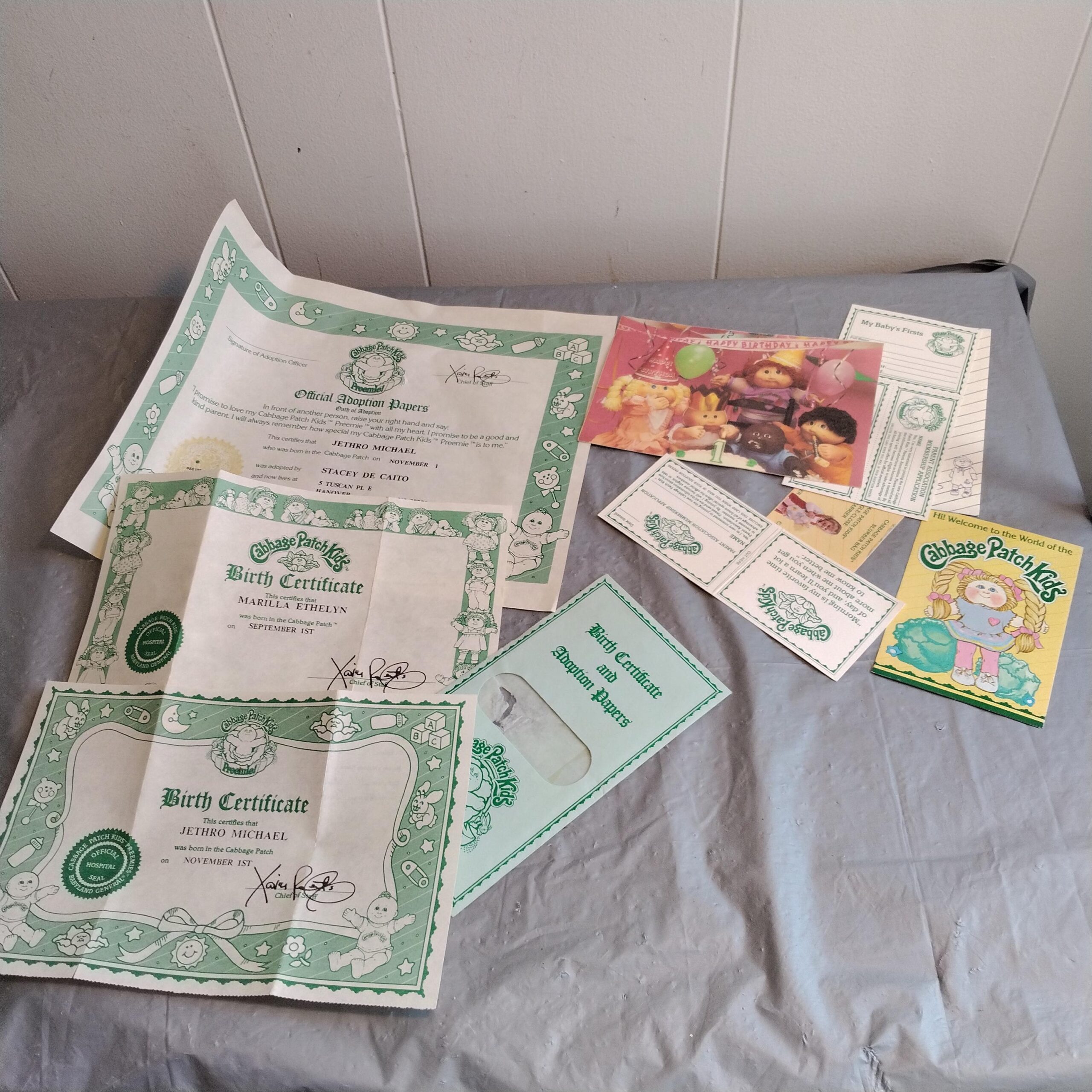 Printable Blank Cabbage Patch Birth Certificate