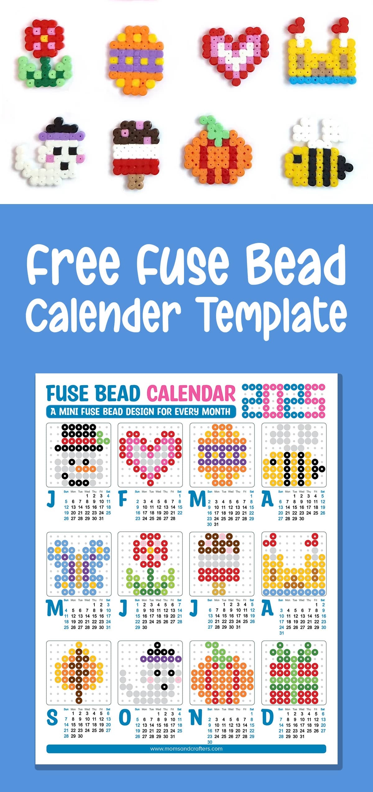 Printable Blank Perler Bead Template