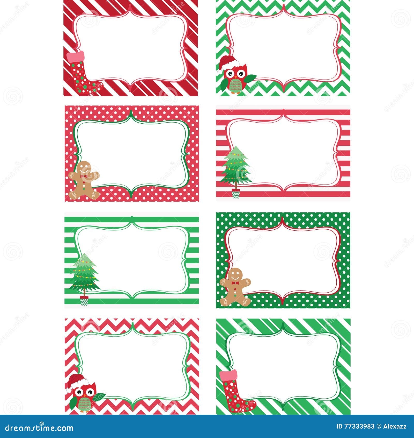 Printable Blank Christmas Label Template