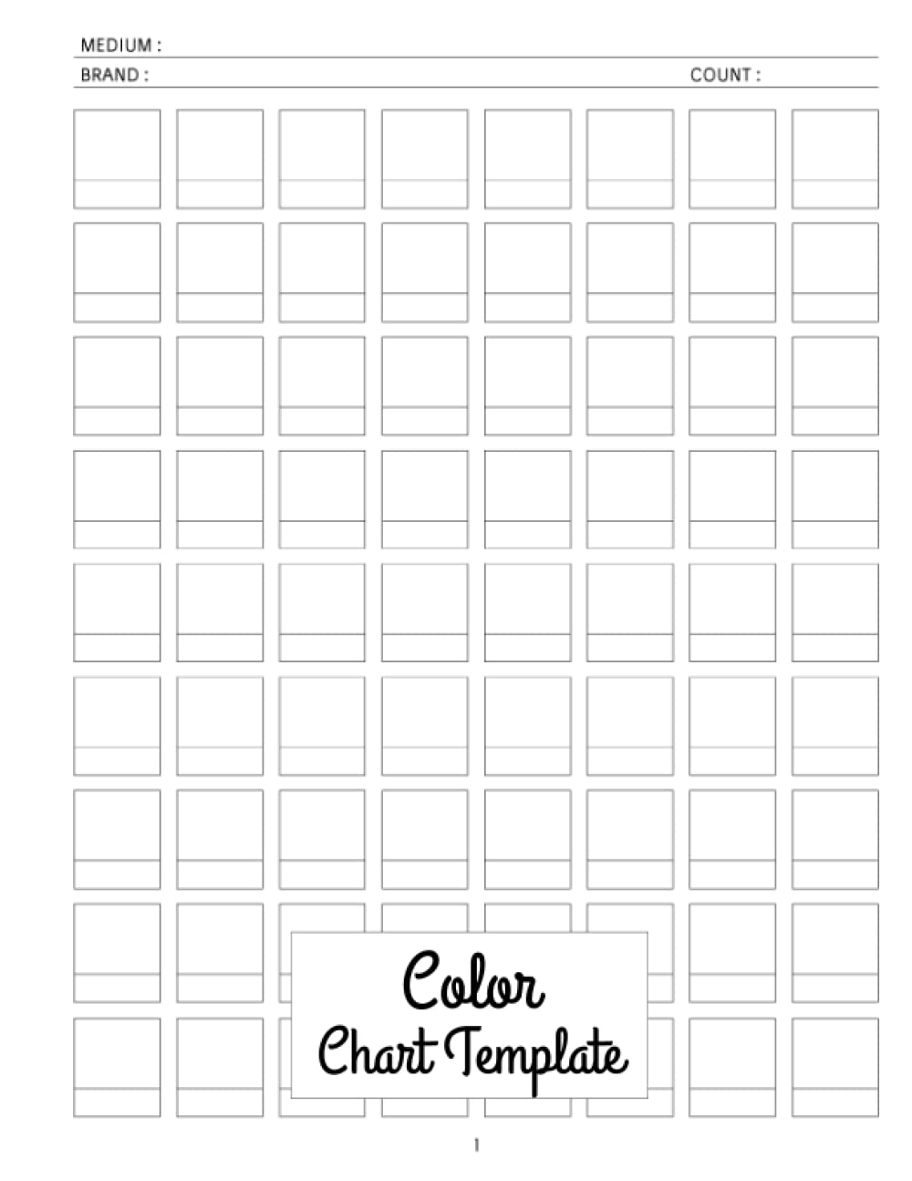 Free Printable Blank Color Chart