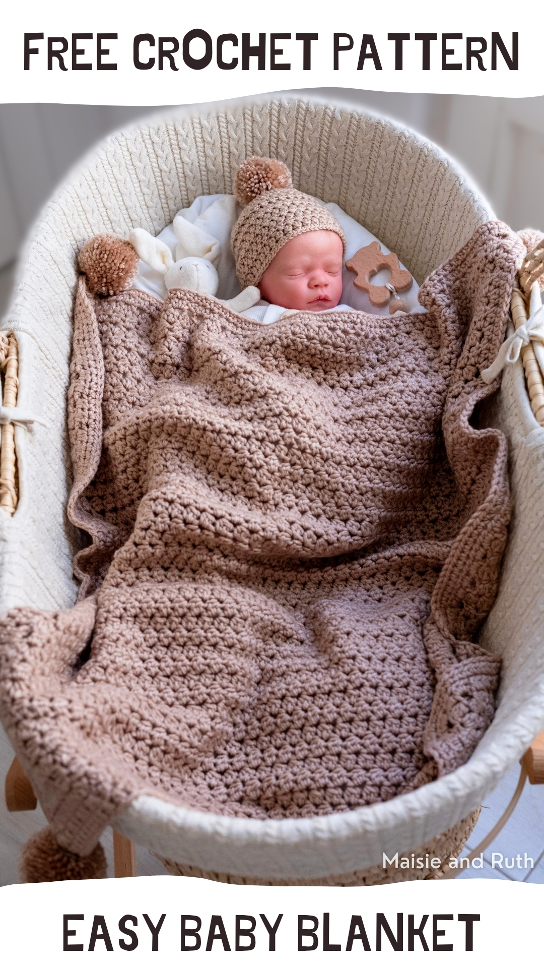 Crochet An Easy Baby Blanket Free Pattern Maisie And Ruth