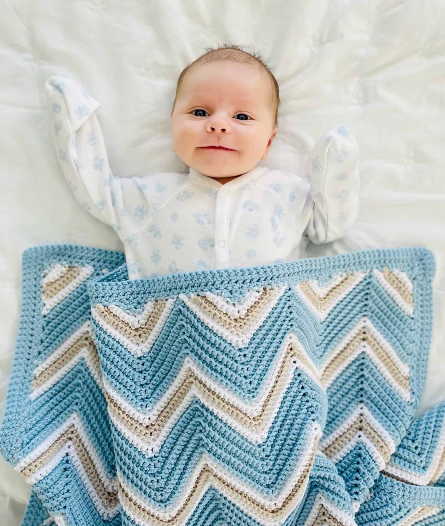 Crochet Squared Off Chevron Baby Blanket Daisy Farm Crafts