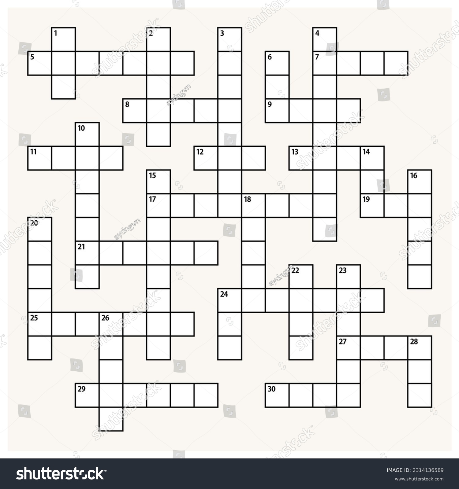 Blank Printable Crossword Puzzles