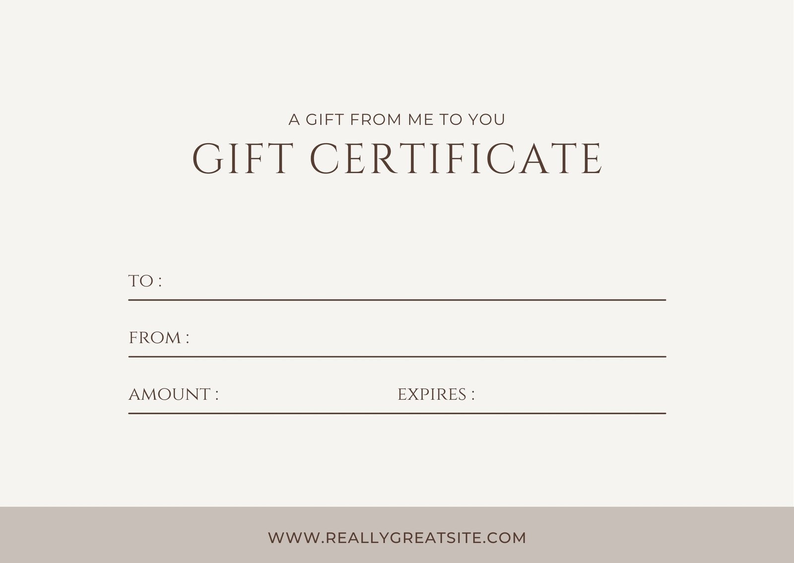 Free Printable Blank Gift Certificate