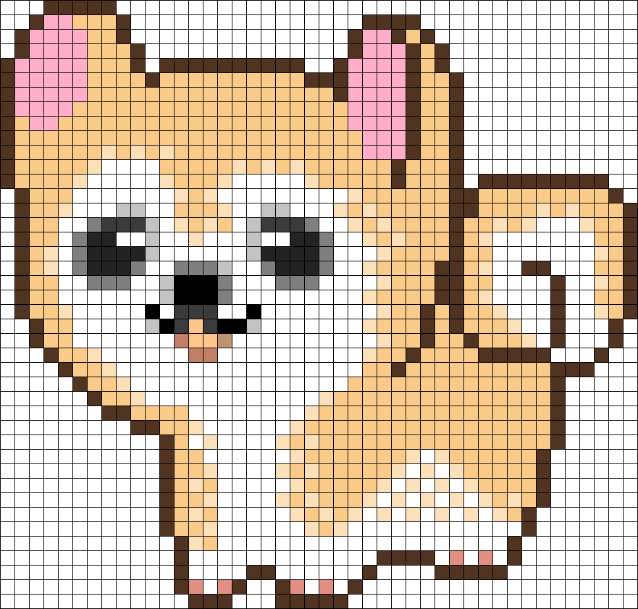 Cute Dog Perler Bead Pattern Bead Sprites Animals Fuse Bead Patterns