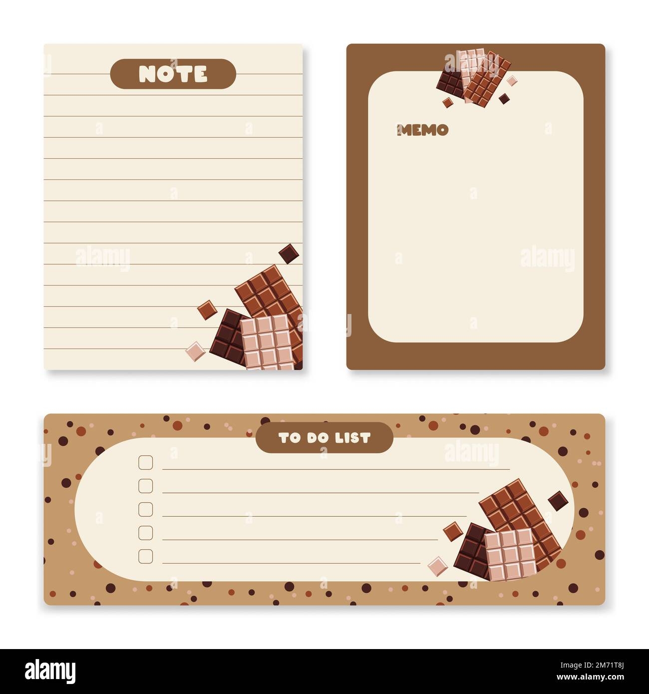 Cute Memo Template A Collection Of Striped Notes Blank Notebooks Template For Agenda Schedule Planners Checklists Notebooks Cards And Other St Stock Vector Image Art Alamy