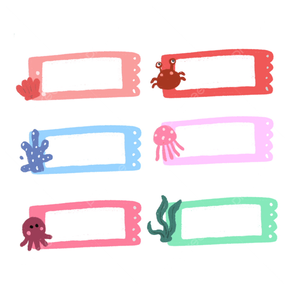 Free Printable Blank Colorful Tags