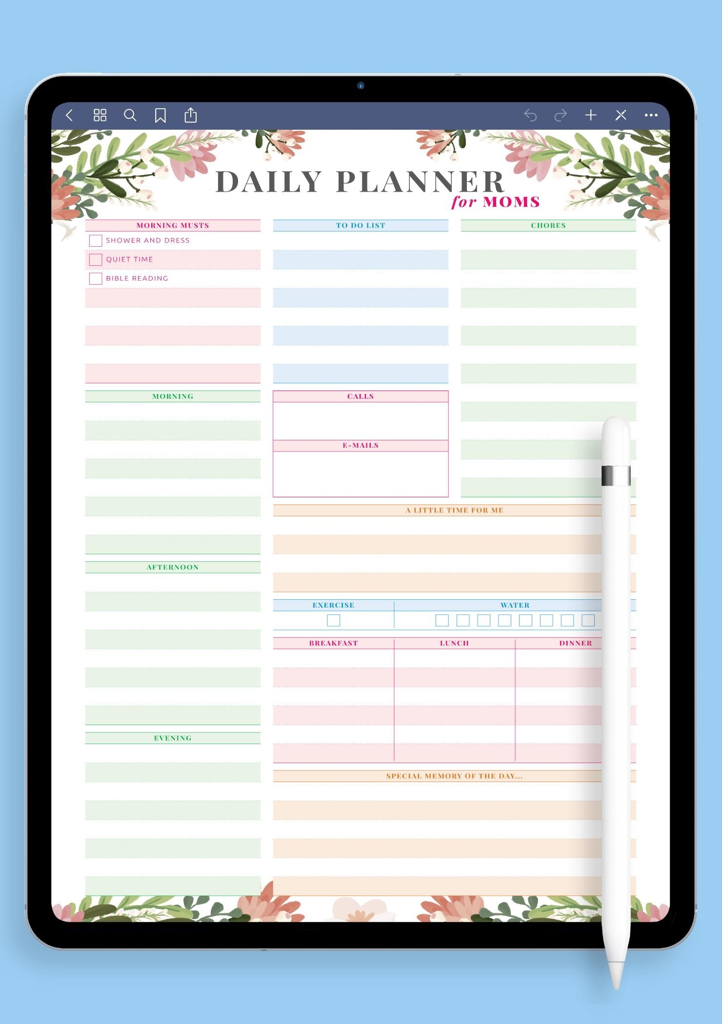 Printable Blank Mom Calendar