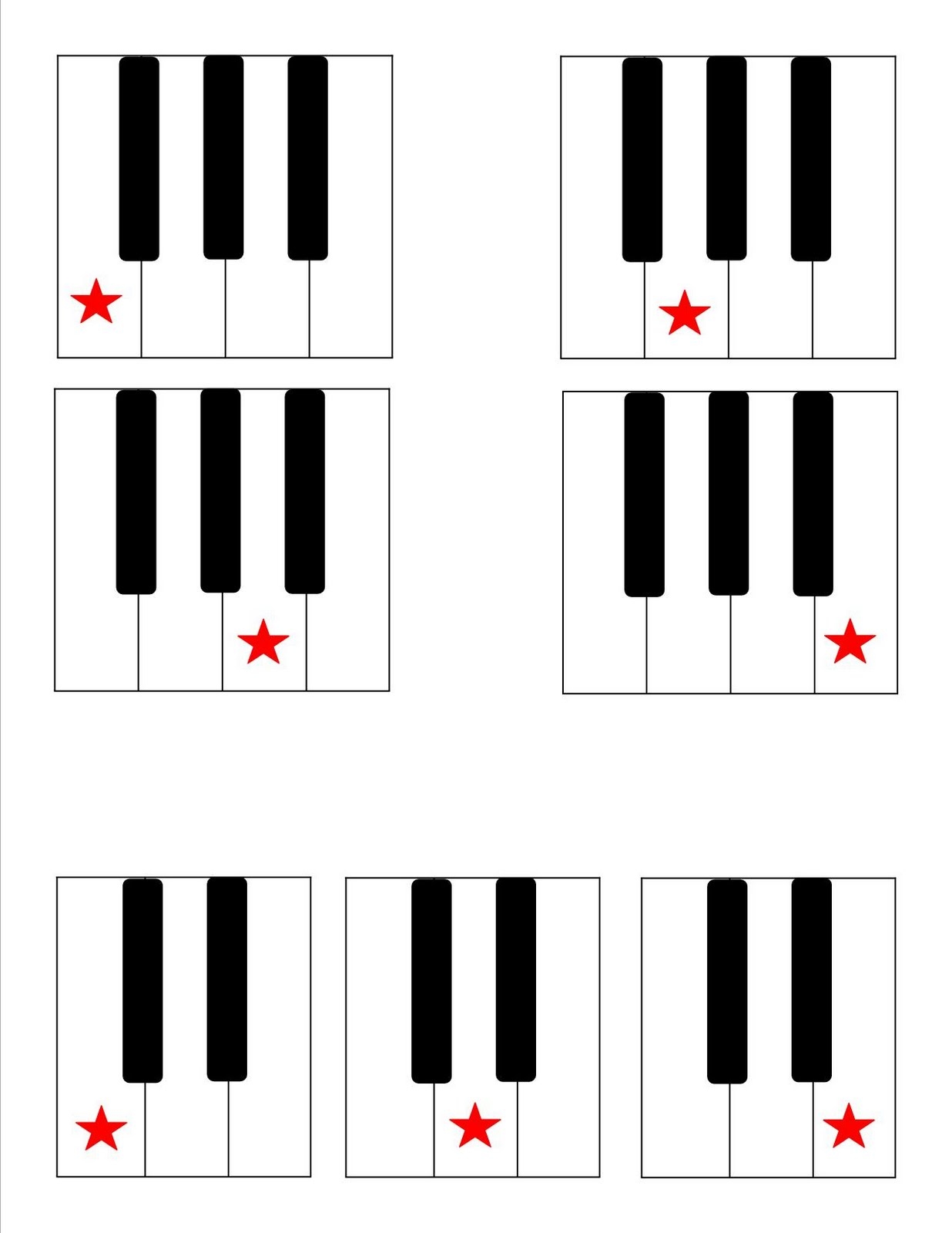 Keyboard Blank Keys Template Printable