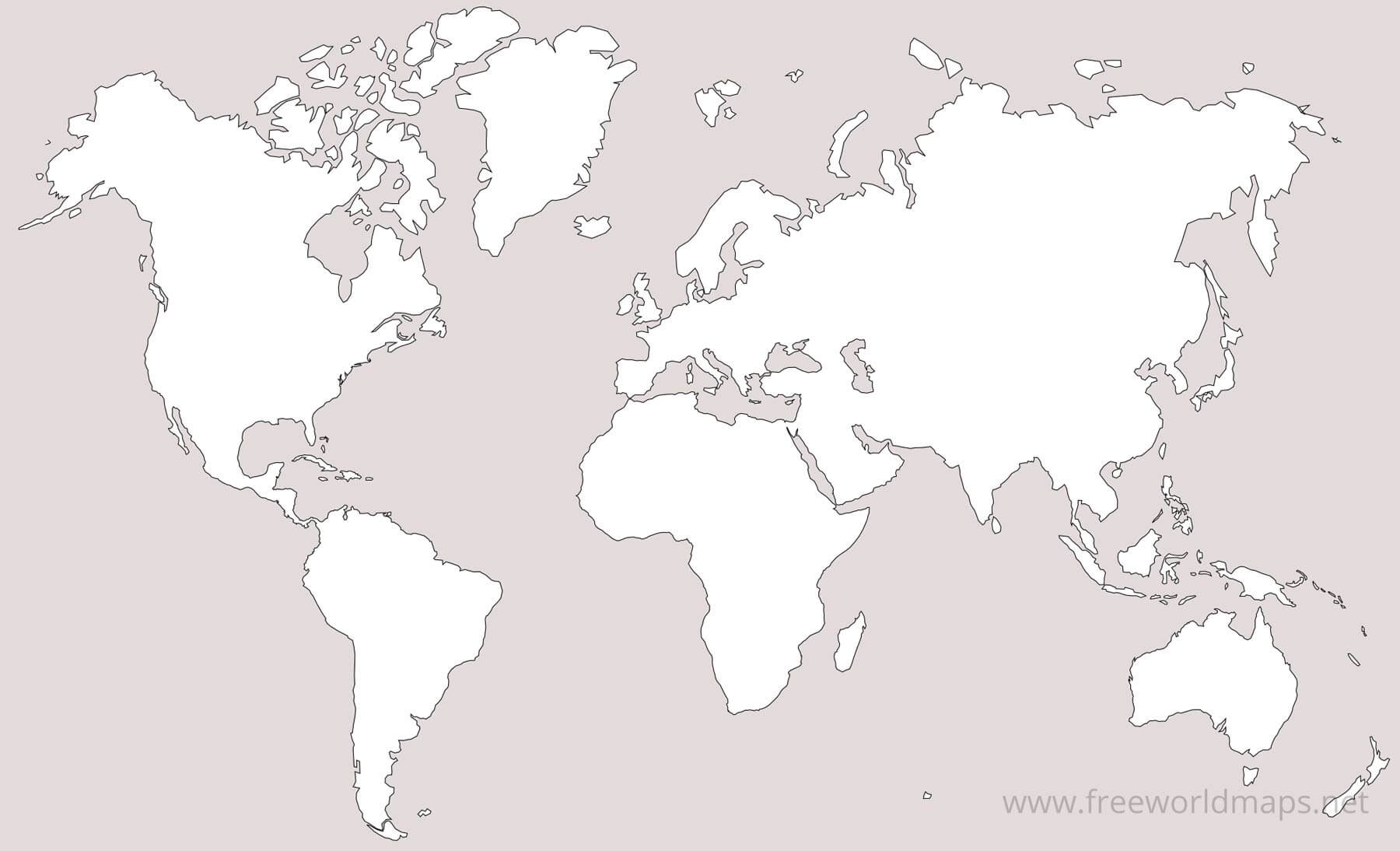 Free Printable World Map Blank