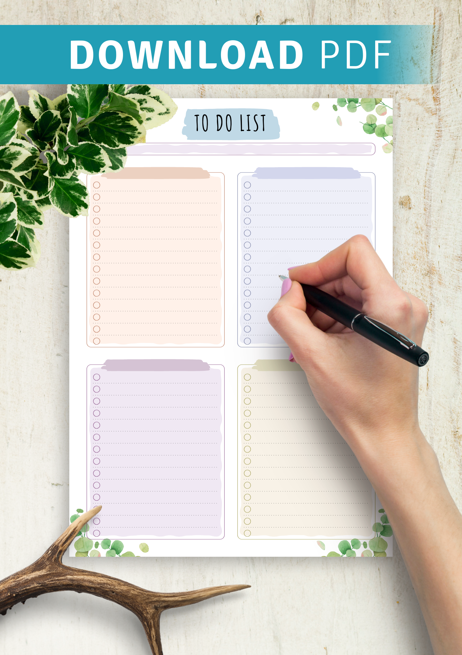 Download Printable Daily To Do List Floral Style PDF