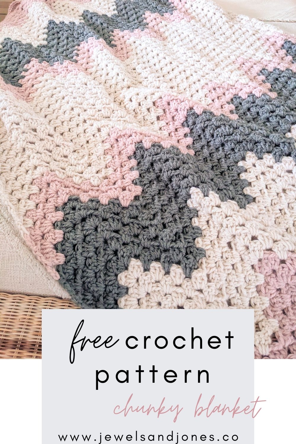 Easy Chunky Chevron Crochet Blanket Pattern Jewels And Jones