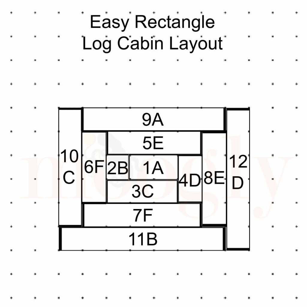 Easy Rectangle Log Cabin Blanket Free Crochet Pattern