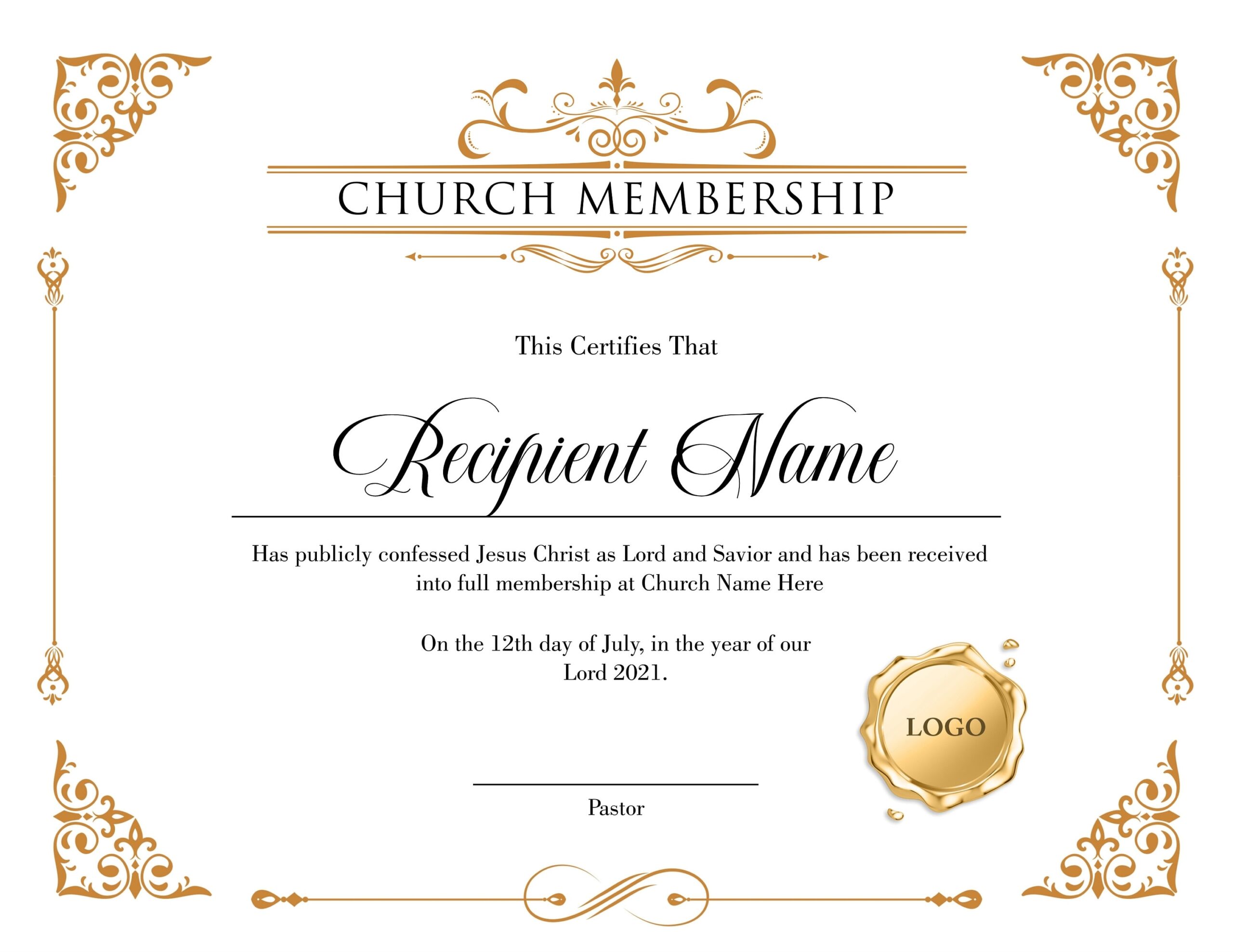Blank Printable Honorary Member Certificates