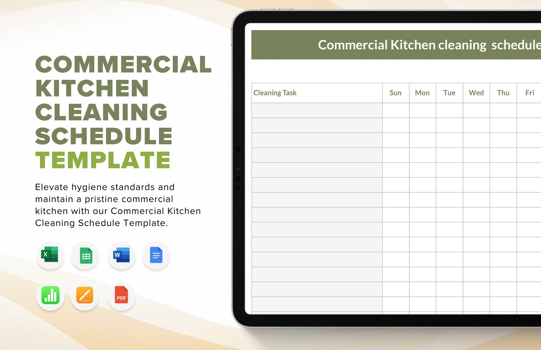 Free Printable Blank Kitchen Calendar