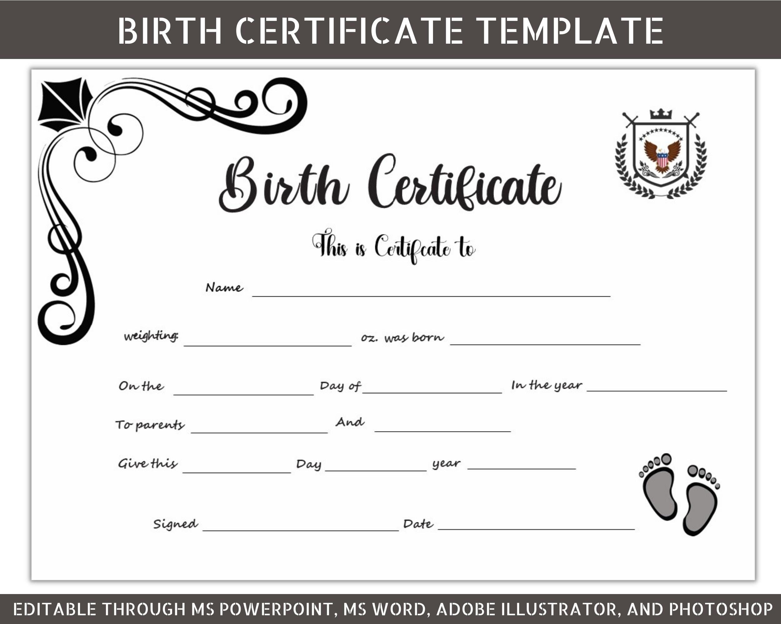 Blank Printable Birth Certificate Form Blank Printable Birth Certificate Form