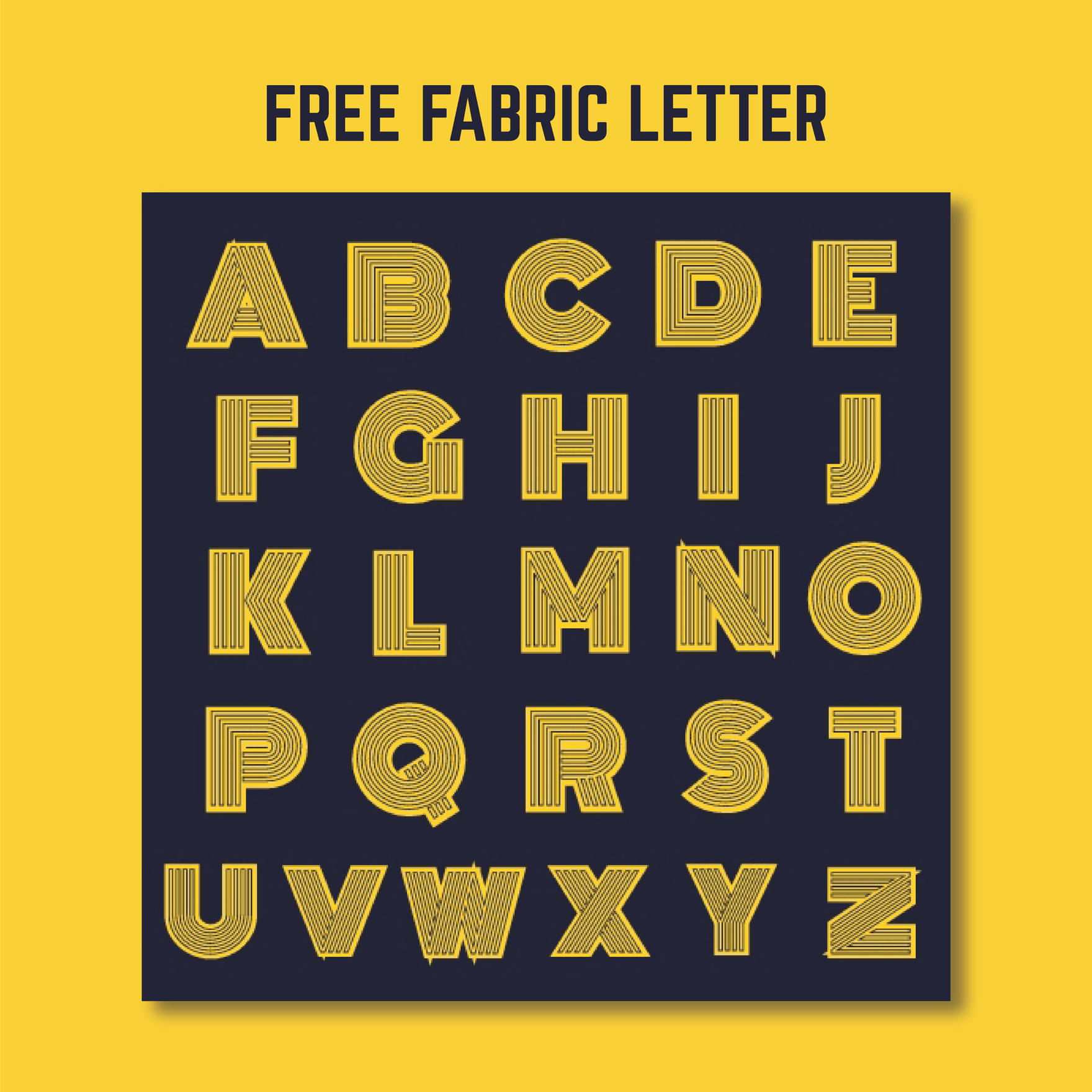 Fabric Letter In PSD Illustrator JPEG PNG EPS SVG PDF Download Template