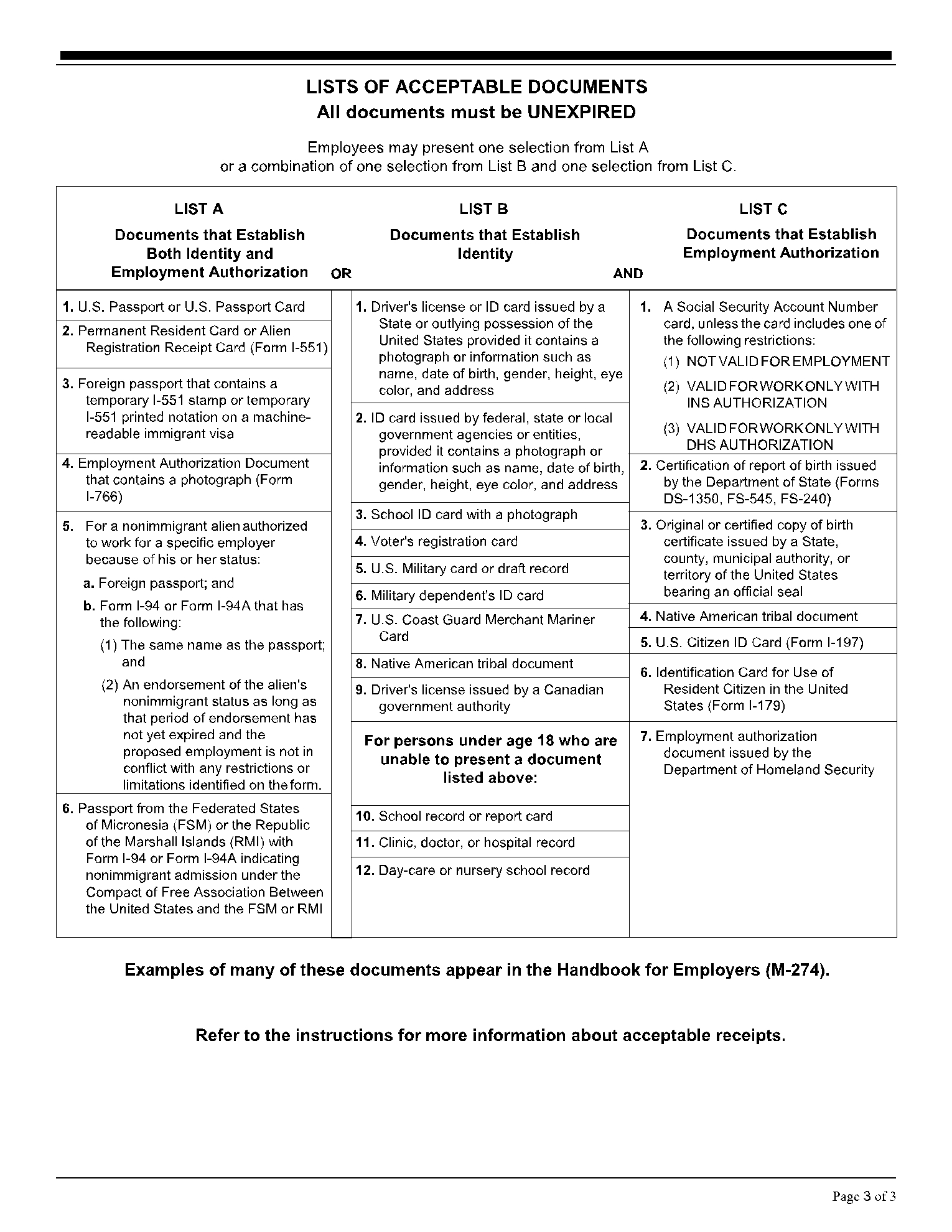 Printable Blank I9 Form