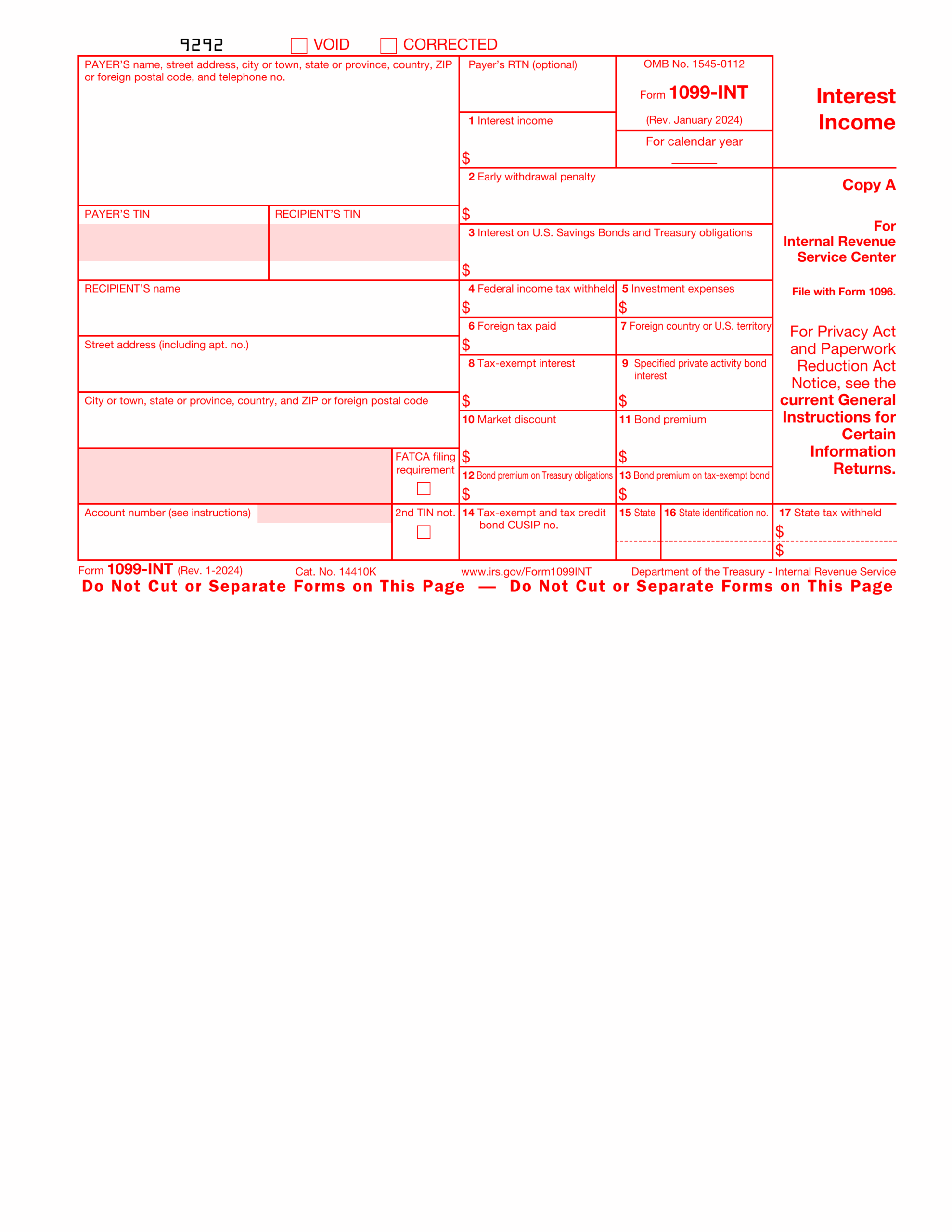 Form 1099 INT 2024 2025 How To Fill Out Download PDF Guru