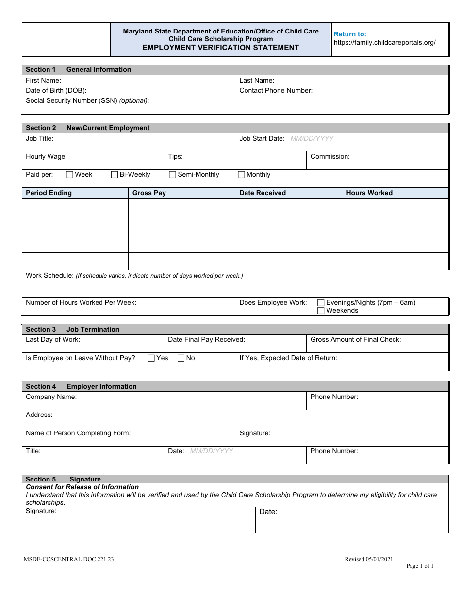 Form DOC 221 23 Fill Out Sign Online And Download Fillable PDF Maryland Templateroller