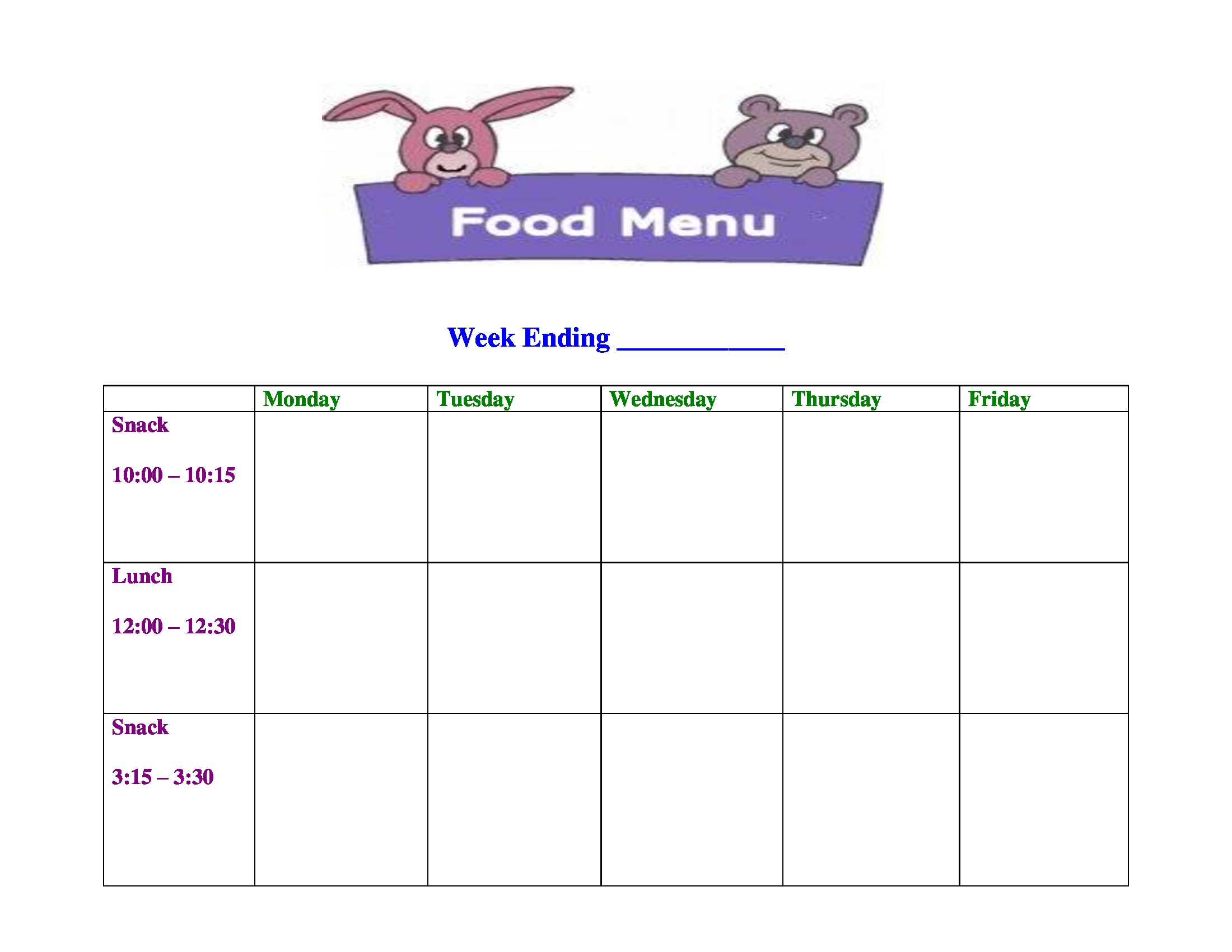 FREE 22 Menu Form Samples PDF MS Word Google Docs