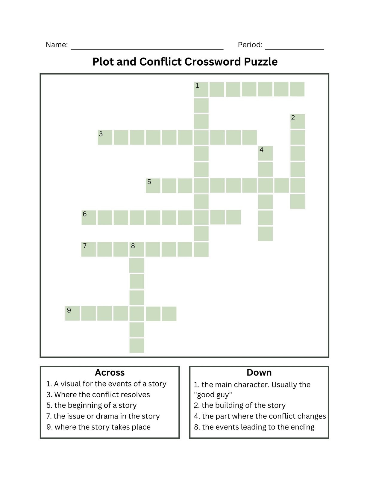 Blank Crossword Puzzle Printable