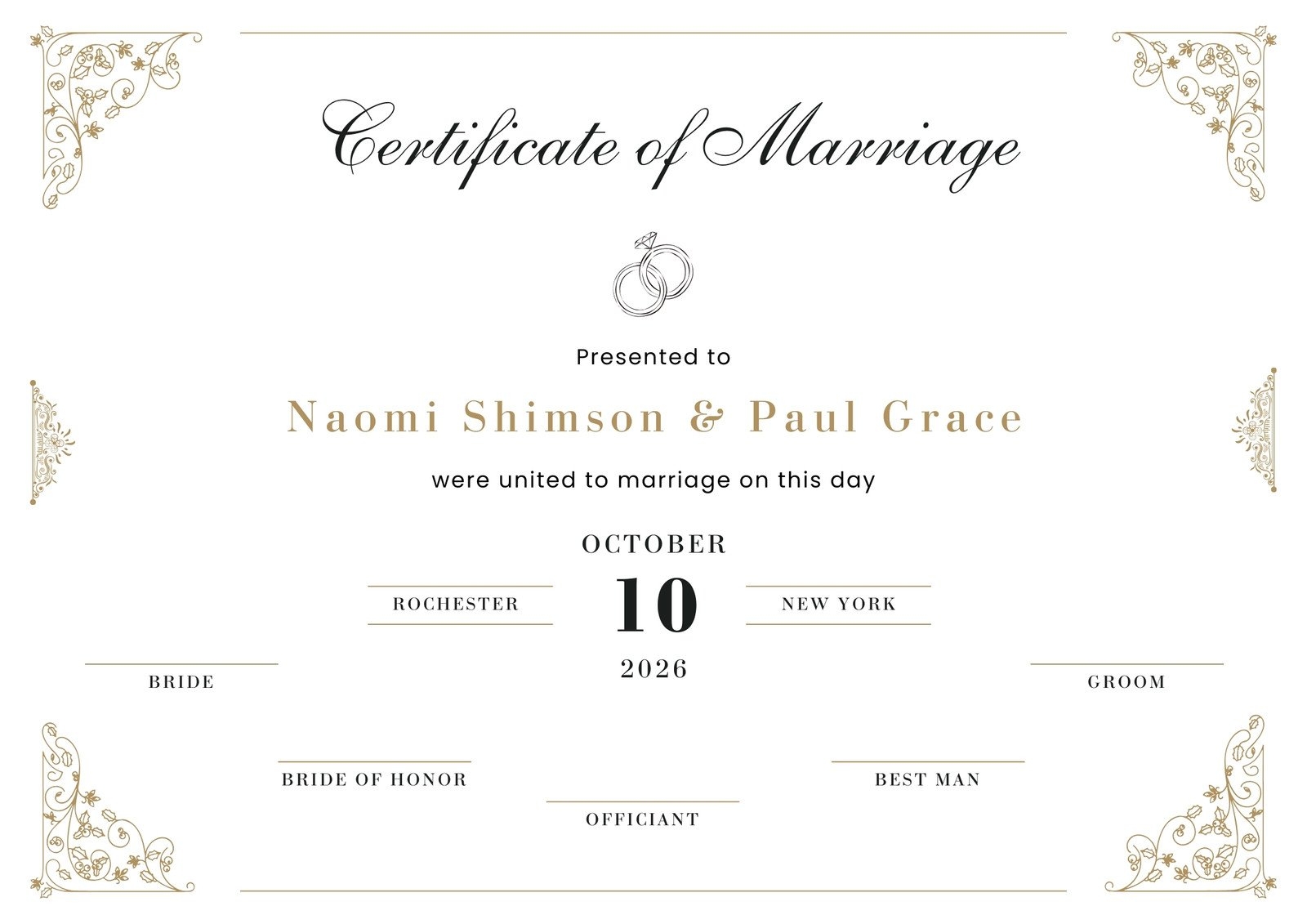 Free And Customizable Marriage Templates