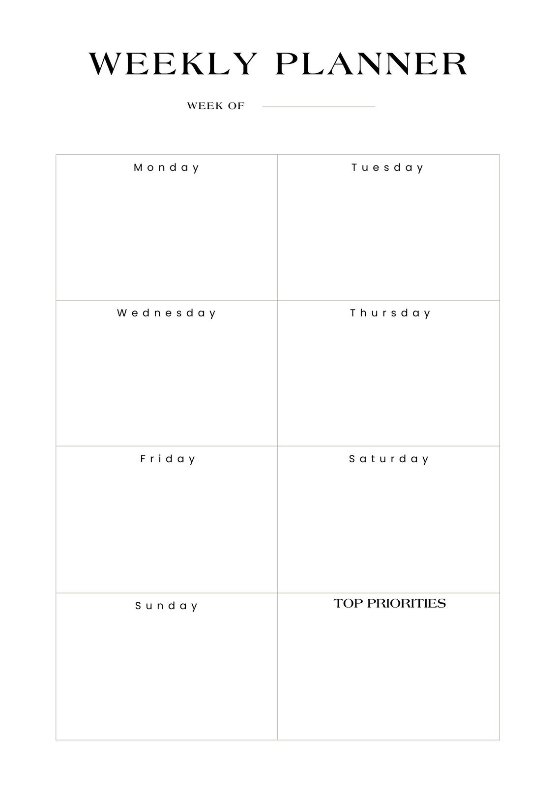 Free And Customizable Weekly Planner Templates Canva