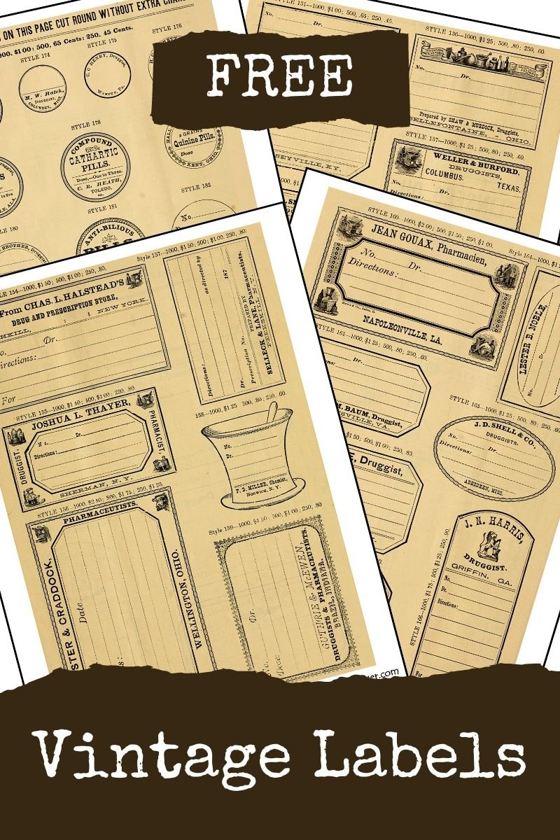 Template Free Printable Blank Apothecary Labels