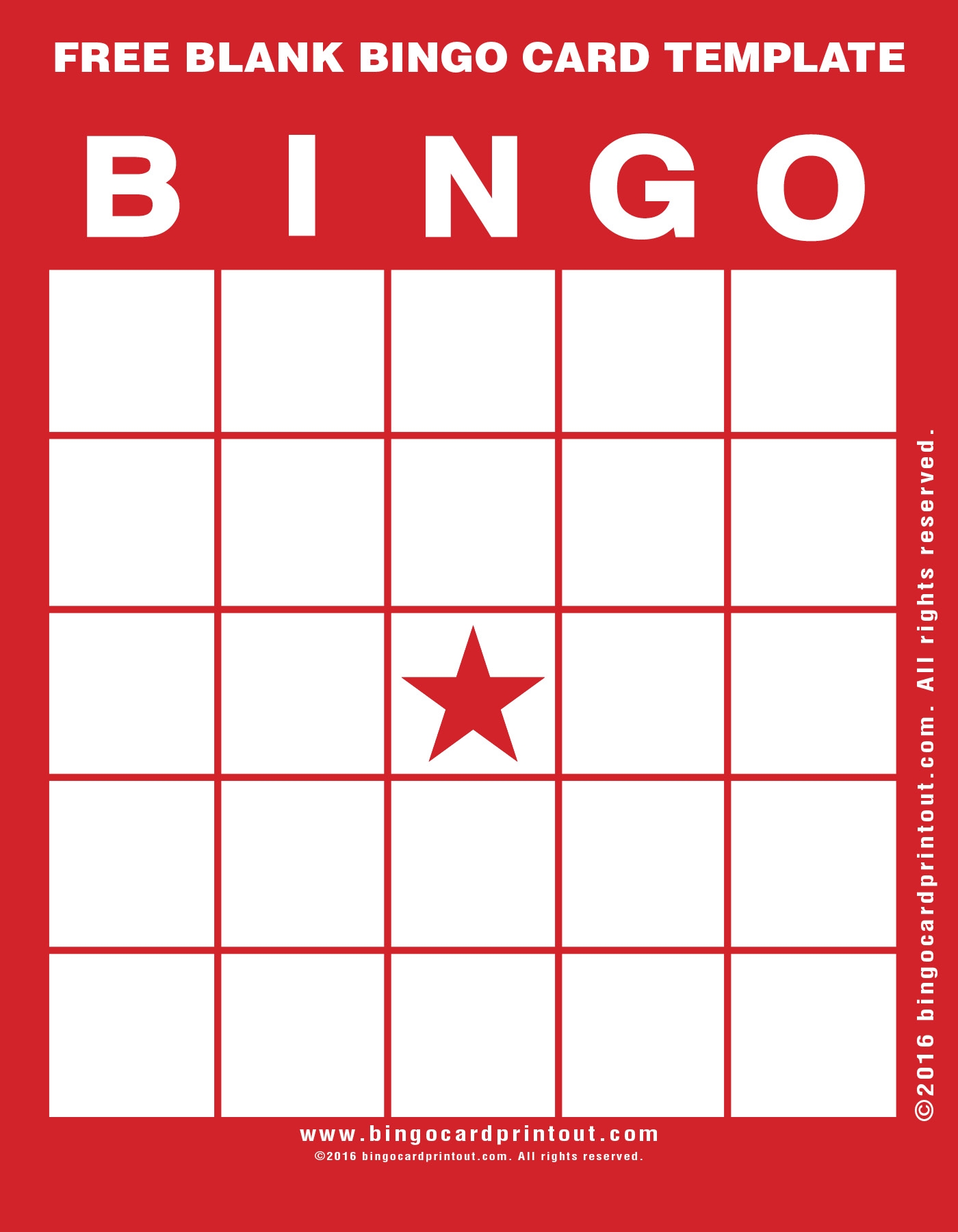 Free Printable Bingo Cards Blank
