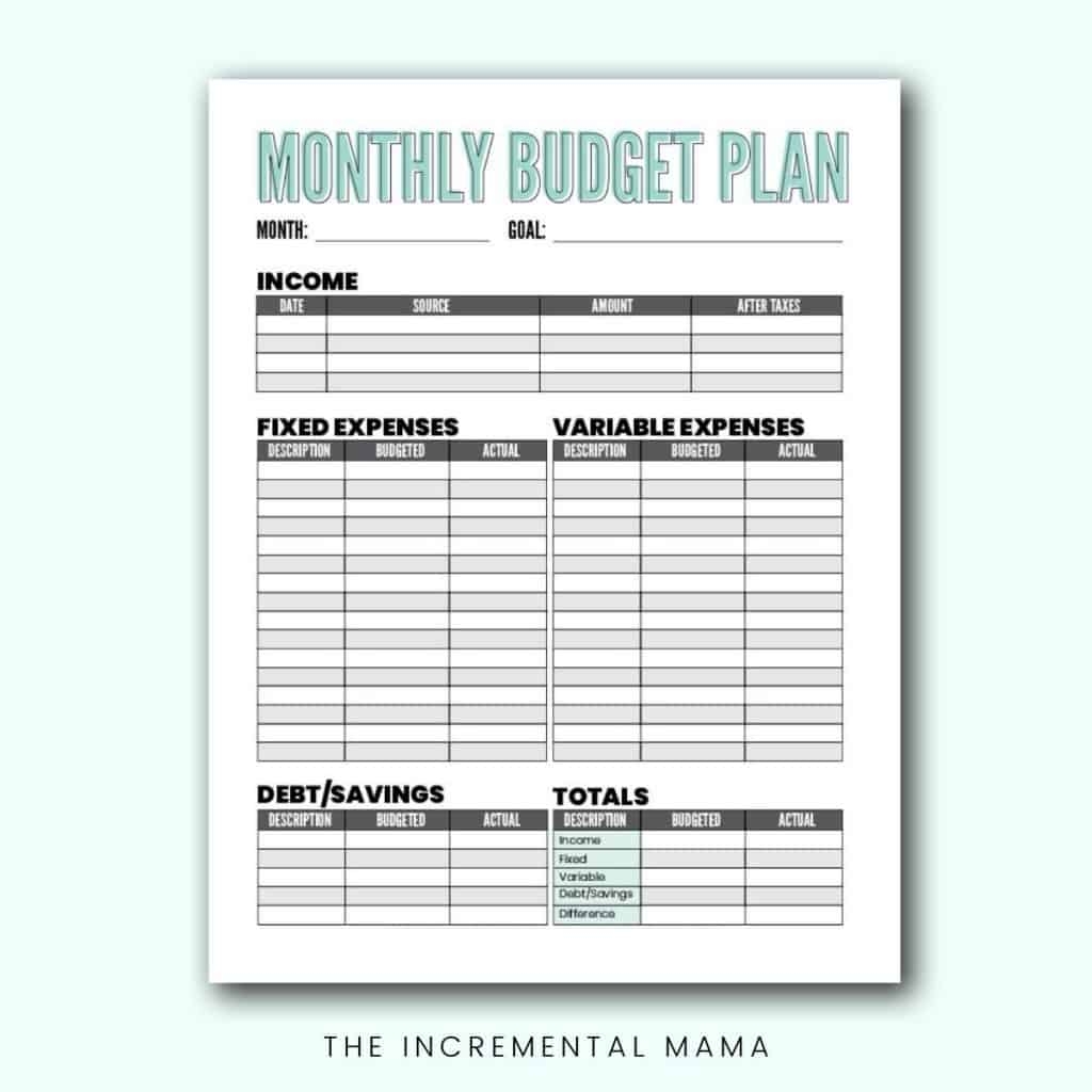 Blank Budget Worksheet Printable Excel