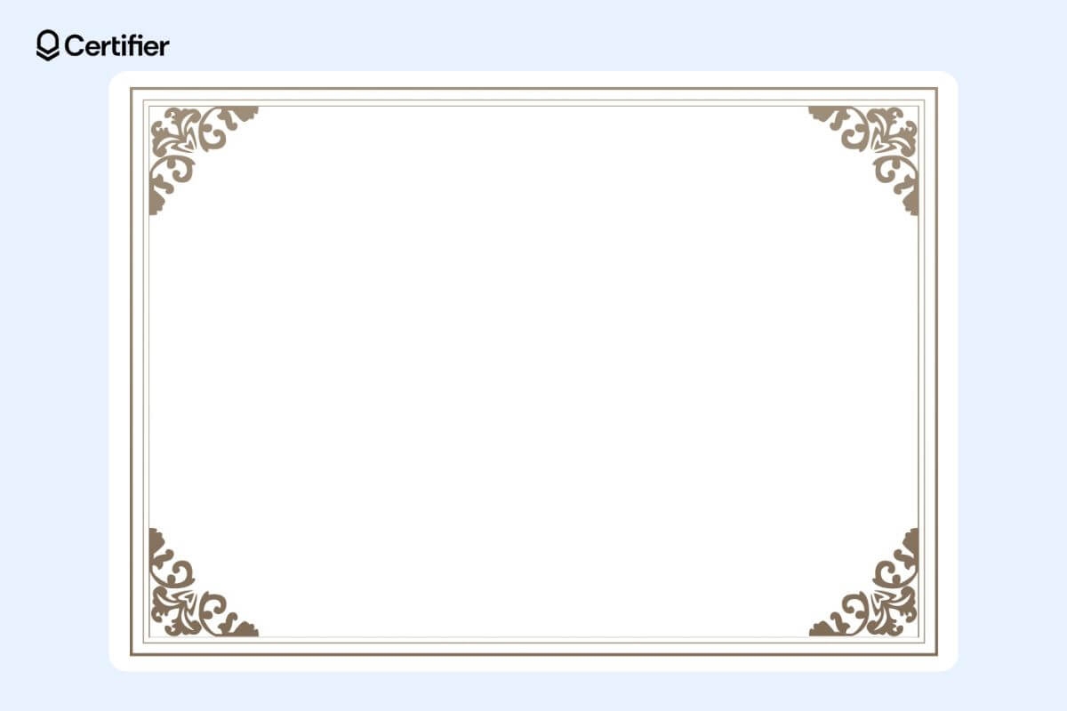 Printable Blank Certificate With Boarders