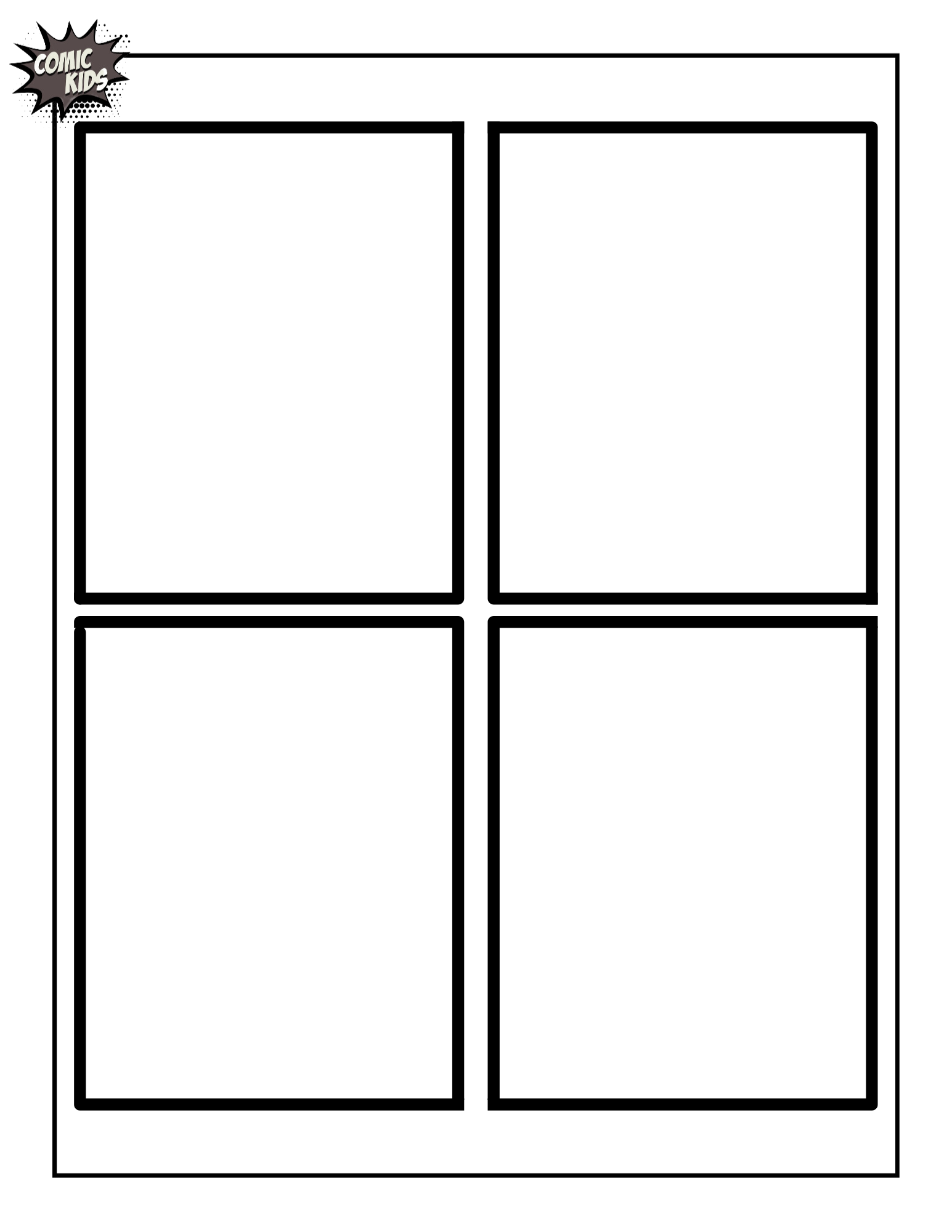 Free Blank Comic Pages And Comic Bubble Ideas To Create Your Own Comic Strips And Graphic Novels Comic Kids