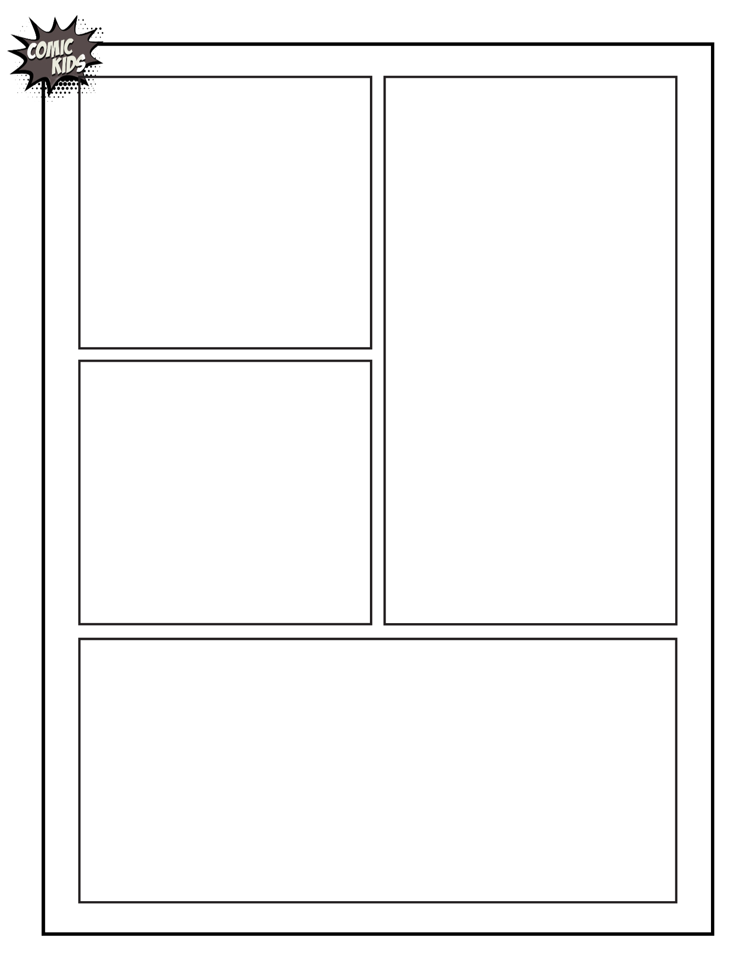 Printable Comic Book Page Blank Template