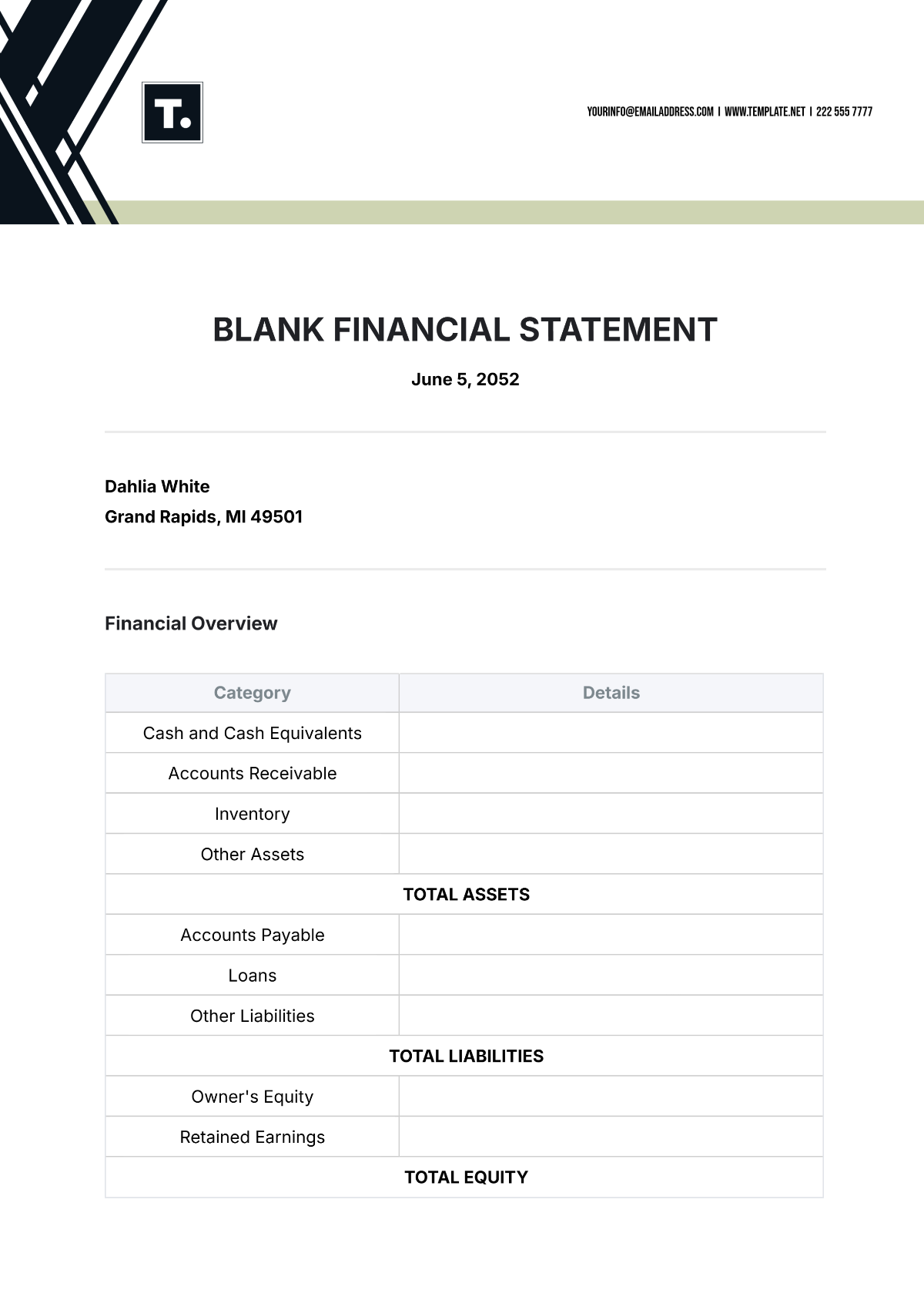 Free Blank Statement Templates To Edit Online And Print