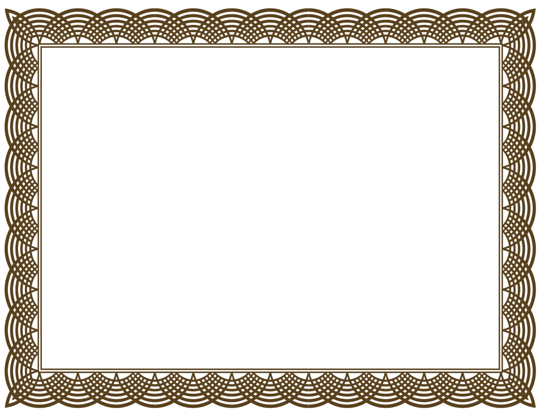 Free Printable Blank Certificate Borders