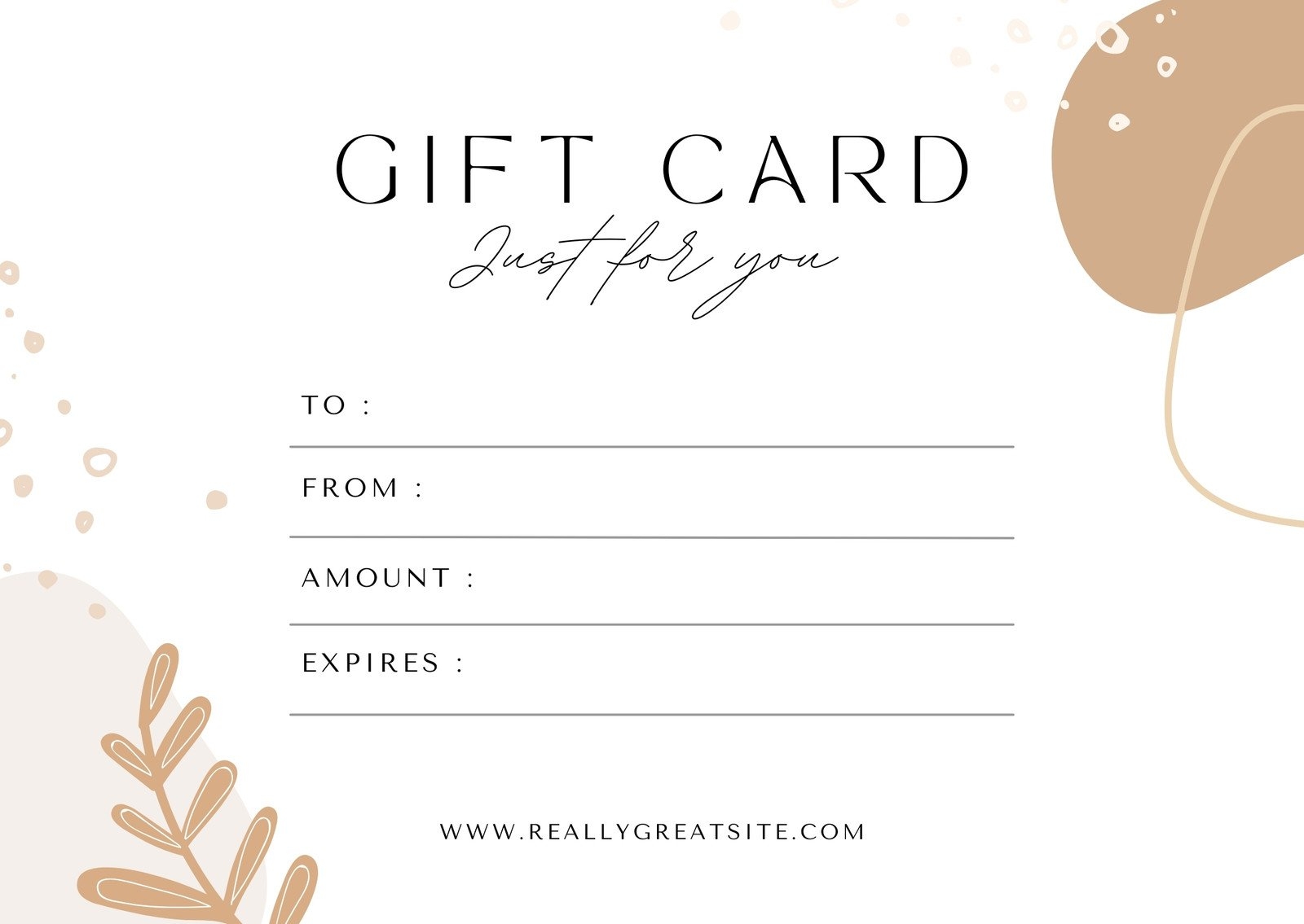 Printable Blank Gift Certificate For Free