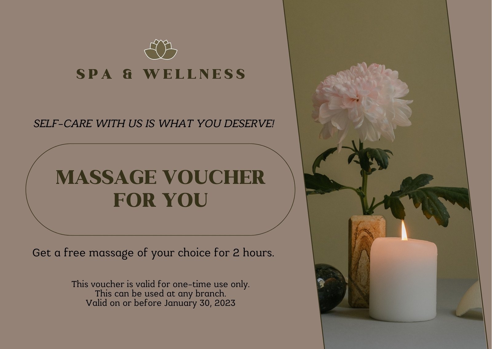 Free Custom Printable Massage Gift Certificate Templates Canva