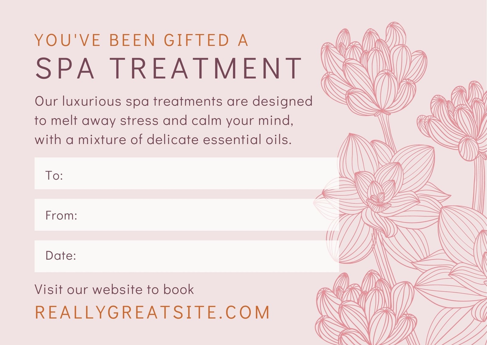 Printable Free Blank Massage Gift Certificates