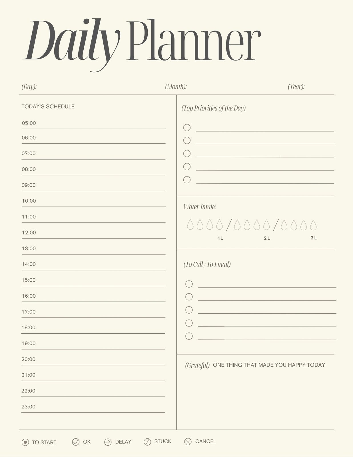 Free Daily Planner Templates To Customize Canva