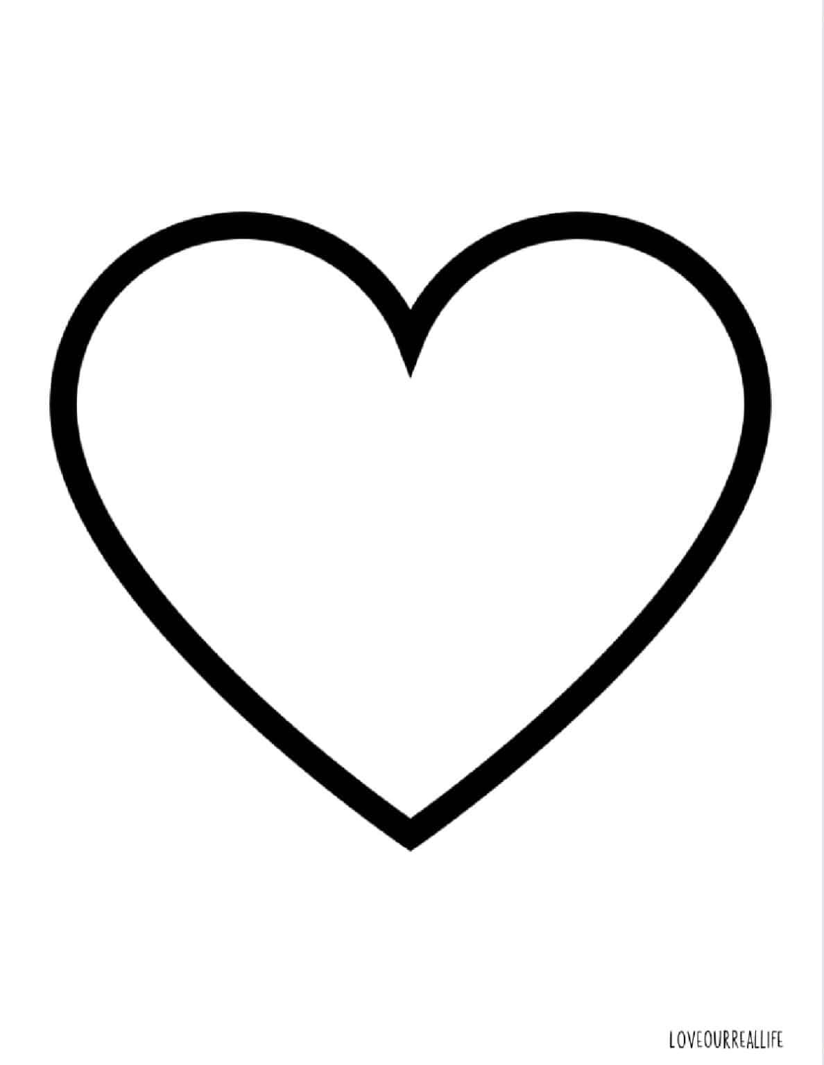 Printable Blank Hearts To Color