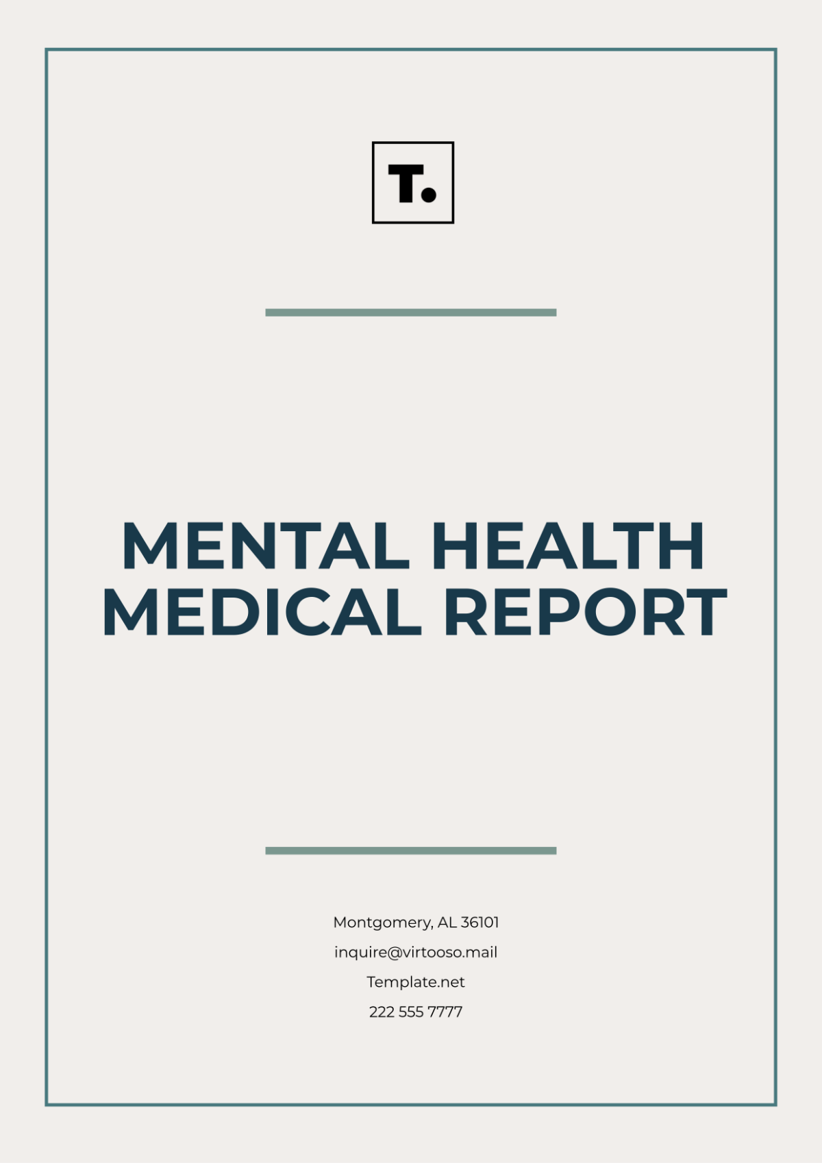 Free Mental Health Medical Report Template To Edit Online