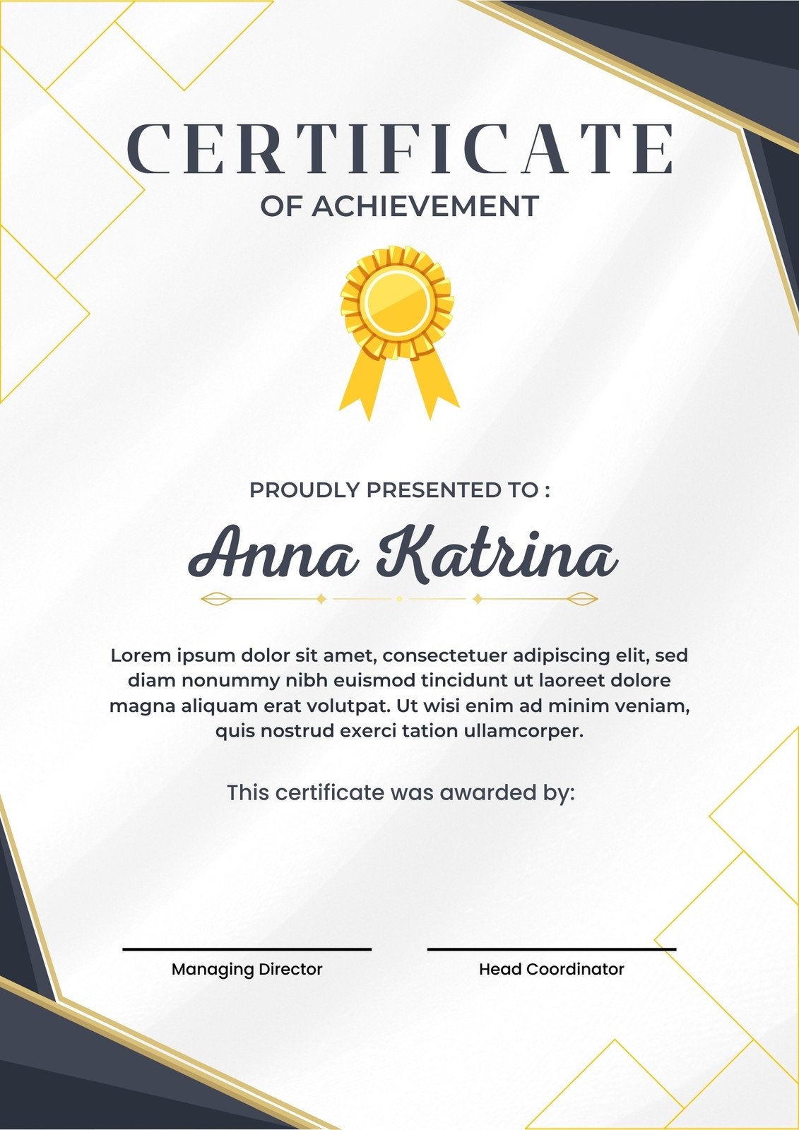 Blank Free Printable Elegant Certificate