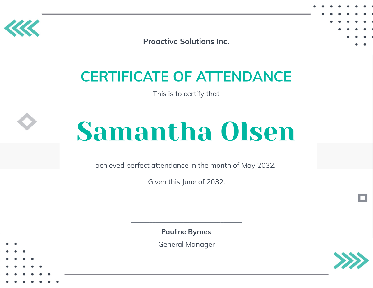 Free Printable Attendance Certificate Templates To Customize Online