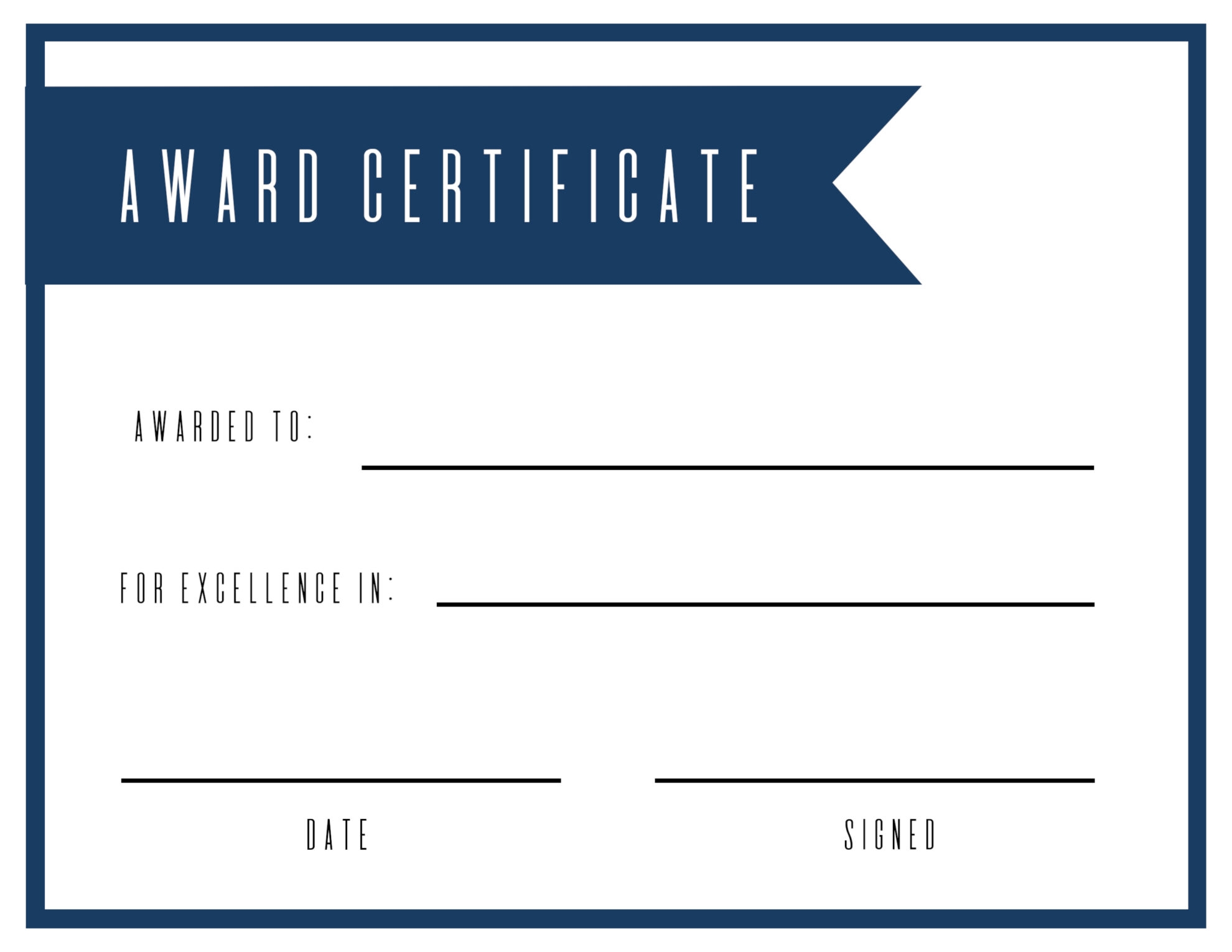 Free Printable Blank Certificate