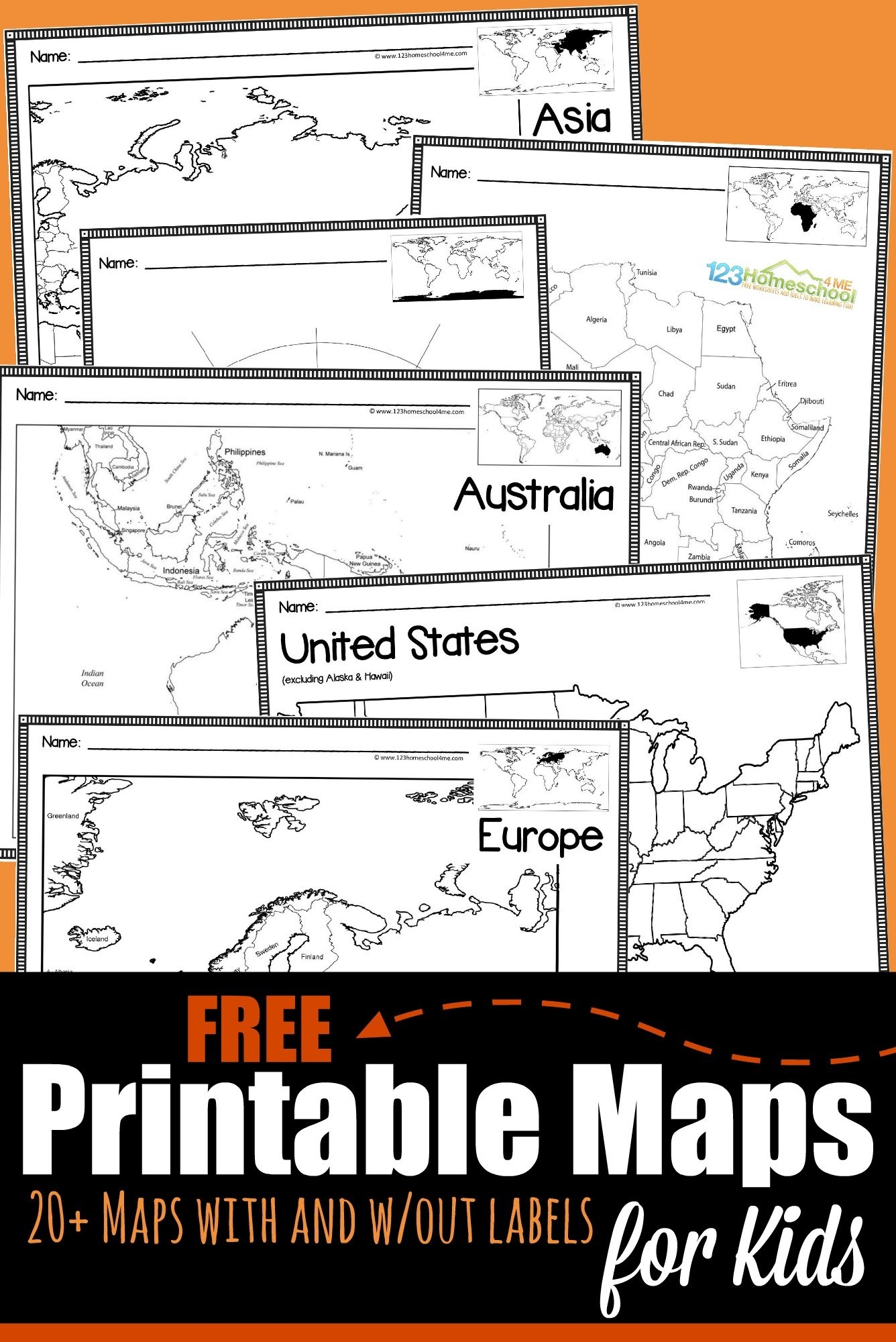 Free Printable Blank Town Map Template