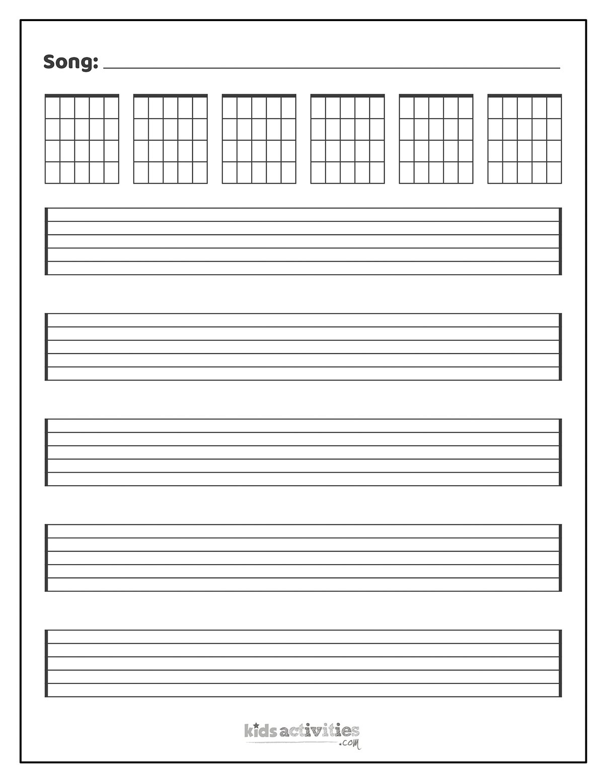 Free Printable Sheet Music Blank