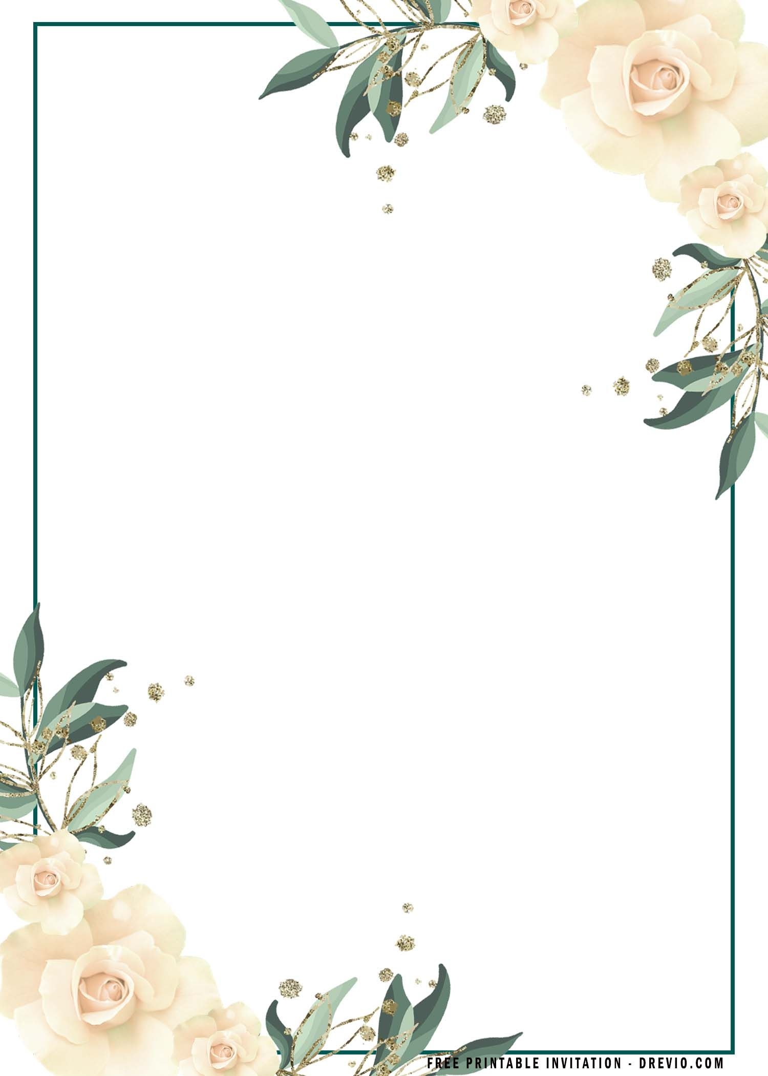 Printable Blank Floral Template